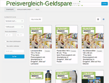 Tablet Screenshot of preisvergleich-geldsparen.de